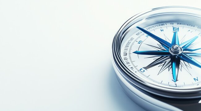 Close-up of a modern compass