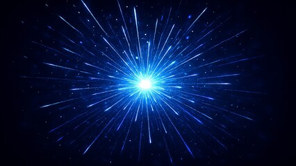 Obraz premium 静寂に煌めく青い火花