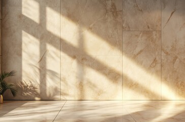 Muji-style beige marble texture, minimalist design with soft