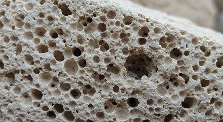Magnified View of a Porous Rock Surface