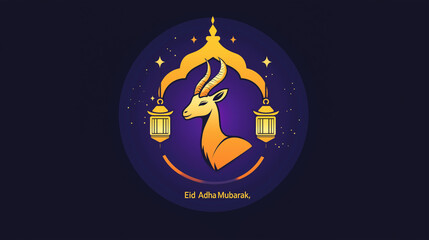 Fototapeta premium Eid al adha islamic background design, eid poster design