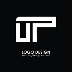 UP UP Logo Design, Creative Minimal Letter UP UP Monogram
