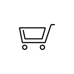 Best shopping trolley cart vector line art illustration.