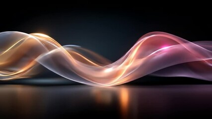 Flowing light ribbon with ethereal glow - Powered by Adobe
