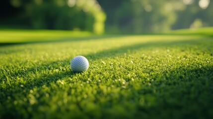 Golf ball on green
