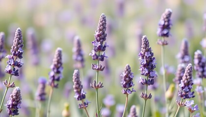 Obraz premium Lavender flower background set Editable vector illustrations ideal for websites, invitations, postcards & stickers, element, violet