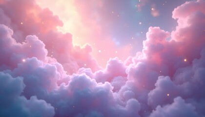 a close up of a sky with clouds and stars, 