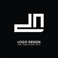 DN DN Logo Design, Creative Minimal Letter DN DN Monogram