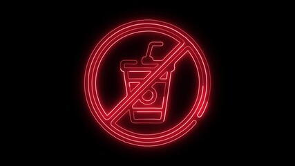 Abstinence Icon HD Video Black Background