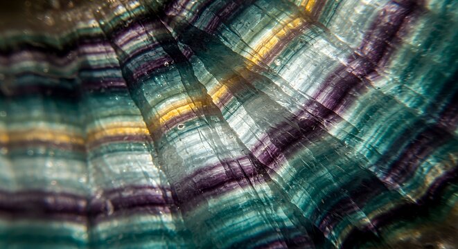 Rainbow Fluorite Macro Photography: A Symphony of Colors and Textures - Powered by Adobe
