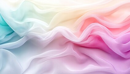 Obraz premium Soft, flowing fabric in a spectrum of pastel colors (4)