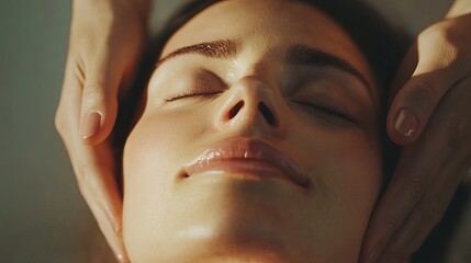Fototapeta premium Facial Massage: Relax, Rejuvenate, Renew Your Skin