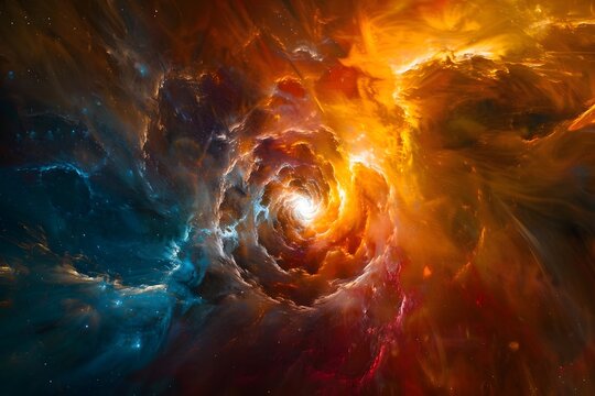 Cosmic Swirl: A Journey Through Nebula's Vibrant Colors and Glowing Gases, Revealing Celestial Wonders with Astonishing Details and Breathtaking Visuals. Exploring the Universe's Mysteries and the Bea