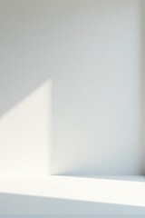 Soft white studio setting with gradient shade for presentations, plain, contemporary, light