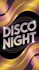 Disco Night poster, mobile vertical format