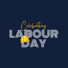 Minimal Blue Yellow International Labour Day Facebook Post