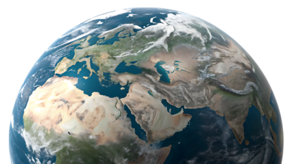 Realistic Globe Earth Isolated PNG