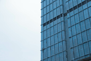 close-up transparent glass wall 