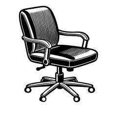 Fototapeta premium Comfortable Office Chair with Wheels For Work