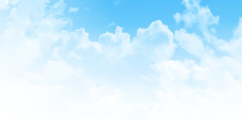 Bright white clouds over blue sky. White cloud on blue sky