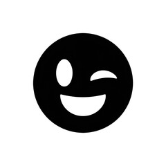 Fototapeta premium Yellow smiley face emoji isolated on a transparent background