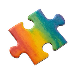 Obraz premium Single Puzzle Piece Isolated PNG