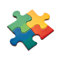 Obraz premium Single Puzzle Piece Isolated PNG