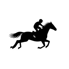horse and rider vectore
