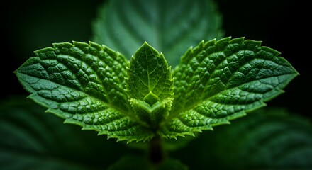 Magnificent Mint: A Close-Up View of Fresh, Vibrant Mint Leaves