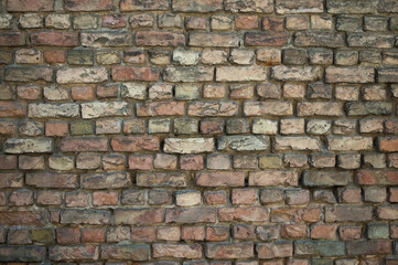 Fototapeta premium old brown brick wall texture close up