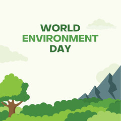 Green Illustrated World Environment Day Facebook Post