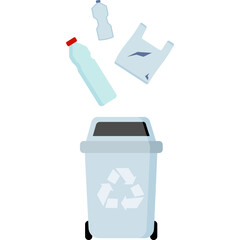 Sorting Garbage Illustration