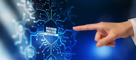 Futuristic Business Process Automation Innovation Technology concept
