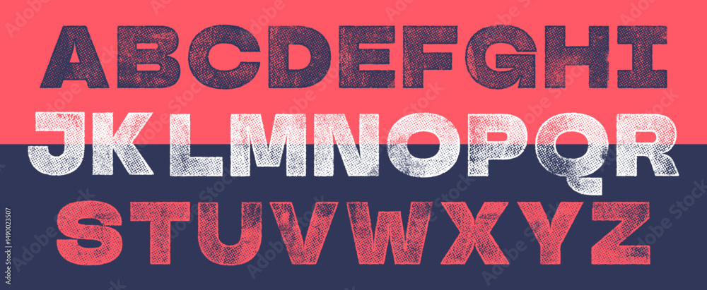 Fototapete bold inkscreen print bold font. works well at small sizes. detailed individually textured characters