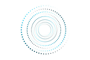 circle dot halftone round dotted frames. Design element for frame, logo, web pages, prints, posters, template .PNG