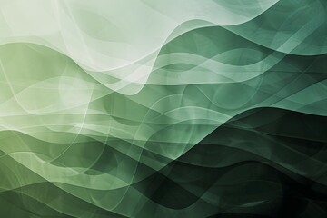 Abstract Green Waves:  Flowing, Serene, Organic Forms Create a Calming Visual Experience, Evoking Tranquility and Natural Beauty with Subtle Shades and Elegant Curves.
