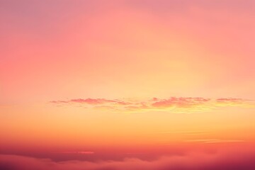 Vibrant Sunset Hues Paint the Sky with Clouds, Creating a Breathtaking and Serene Landscape, Inspiring Tranquility and Peaceful Feelings.  A Colorful Celestial Display at Dawn or Dusk.