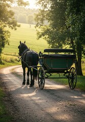 Fototapeta premium Golden Hour Carriage