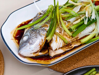 Steamed Fish with Scallions and Ginger