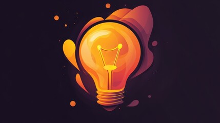 Illustrate a light bulb icon made of abstract, flowing shapes, representing the organic nature of ideas.