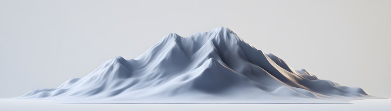 Abstract depiction of a light gray mountain range.