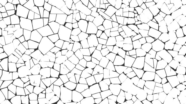 Craquelure grunge background. Finely cracked texture with transparent background, White black grey wall, floor with pattern and cracks, texture background