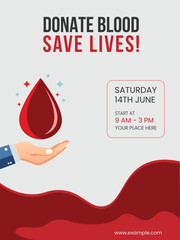 World Blood Donor Day Social Media Poster Design