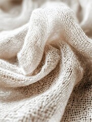 Natural Woven Linen Textured Fabric: Eco-Friendly Home Decor Styling with Rustic Charm