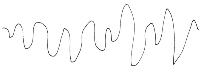 Hand drawn lines. Wavy lines. Waves.