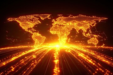 Global communication network background. World map. technologies or global