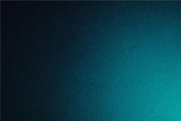 Abstract teal black blue grainy color gradient background glowing noise texture cover header poster design.