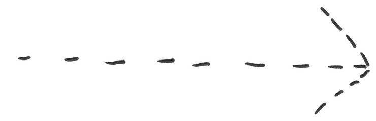 Dotted arrows.. Hand Drawn Arrow Rough Sketch Style Illustration