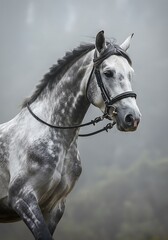 Obraz premium Misty Majesty: Dappled Dawn