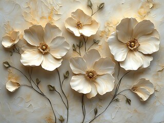 Three dimensional leaves textured backdrop high resolution image